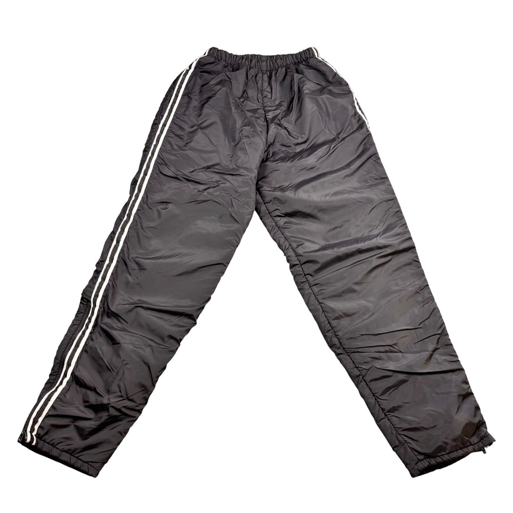 In Play Sportswear Nylon Track Pants Black White Stripe Made in USA XS
